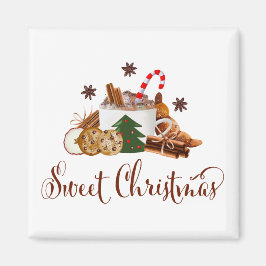 Sweet Christmas Frappuccino Cookie Cinnamon Kunst Magnet