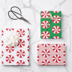 Sweet Christmas Peppermint Geschenkpapier Set