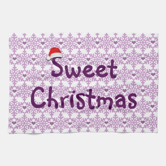 Sweet Christmas Snowflake Muster Handtuch (Horizontal)