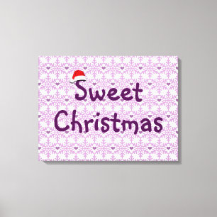 Sweet Christmas Snowflake Muster Leinwanddruck