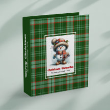 Sweet Christmas snowman holiday kids photo book