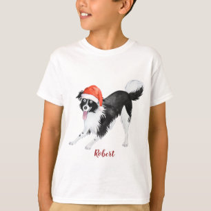 Sweet Christmas Weihnachtsmannmütze Dog Monogram T-Shirt
