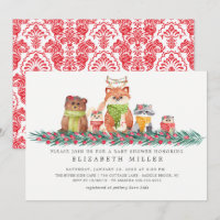 Sweet Christmas Woodland Animals Baby Shower