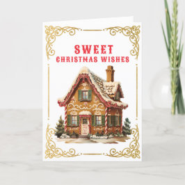Sweet Christmas Wünsche | Lebkuchenhaus Karte