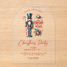 Sweet Christmas wünscht Nutcracker Party laden Acryleinladungen