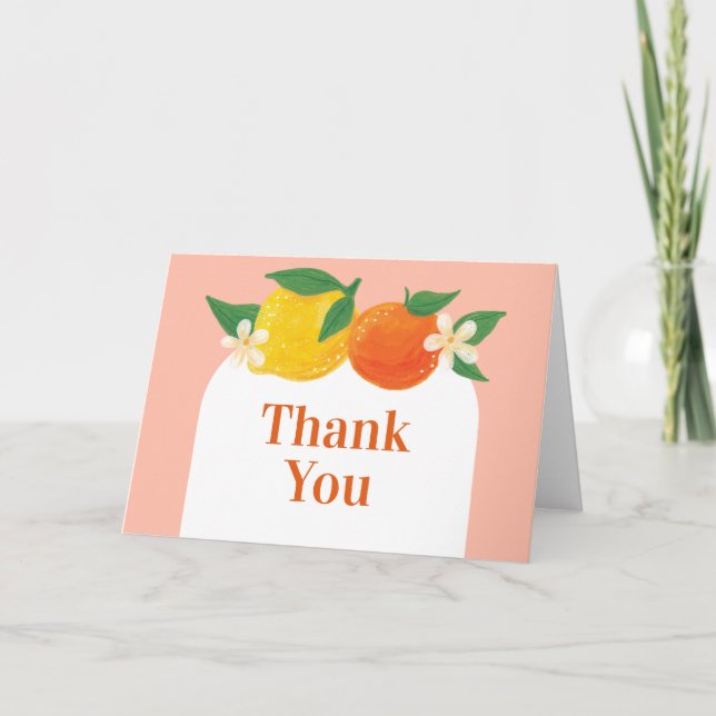 Sweet Citrus Klappt Danke Karte (Vorderseite)