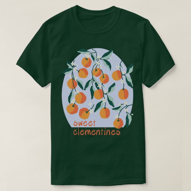 Sweet Clementines Blue Thirt T-Shirt (Design vorne)