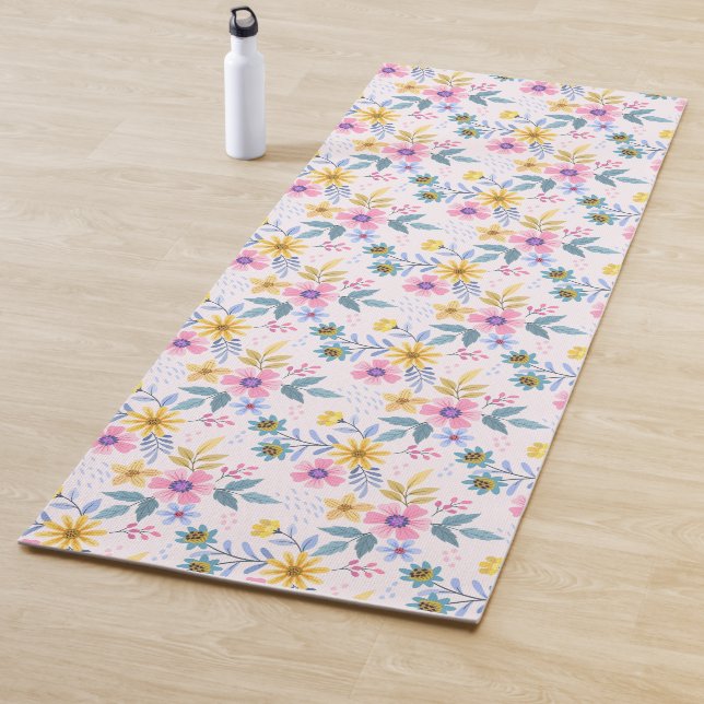 Sweet colorful floral  yogamatte (Beispiel)