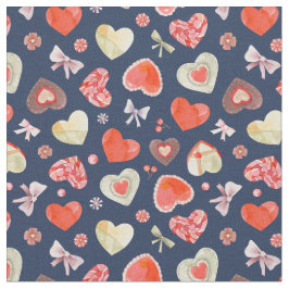 Sweet Colorful Hearts Stoff
