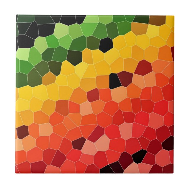 Sweet Colorful Honeycomb Muster Mosaik - Regenboge Fliese (Vorderseite)