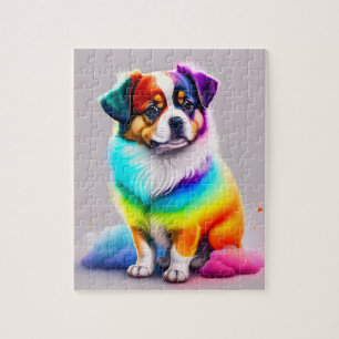Sweet Colorful Niedlich Dog Puzzle