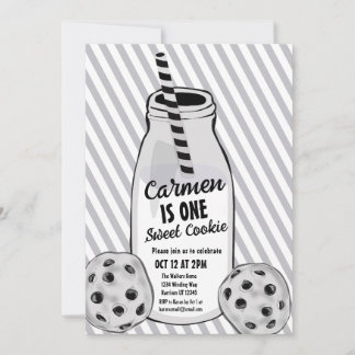 Sweet Cookie Mouse First Birthday Einladung