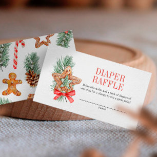 Sweet Cookie Weihnachts Windeln Raffle Baby Dusche Begleitkarte