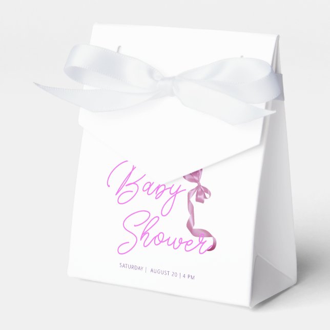 Sweet Coquette Lila Bow Krawatte Elegante Babydusc Geschenkschachtel (Vorderseite)