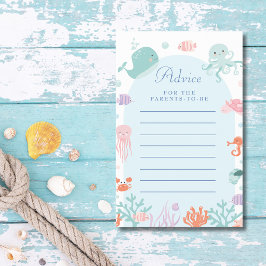 Sweet Coral Reef Advice Card Neue Eltern Flyer