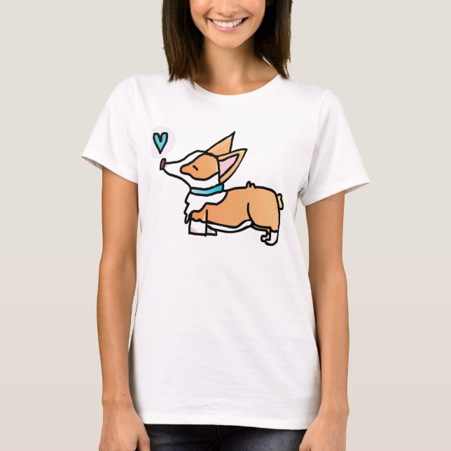 SWEET CORGI KISSES. T-Shirt (Vorderseite)