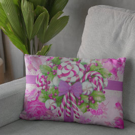 Sweet Cosy Hütte Pink und Lila Weihnachten Dekokissen