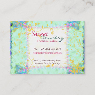 Sweet Country Patchwork Big Business Card Visitenkarte