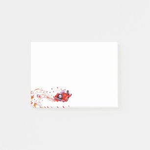 Sweet Couple Wedding Just Married Watercolor Post-it Klebezettel