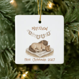 Sweet Cowboy Nursery Christmas Ornament