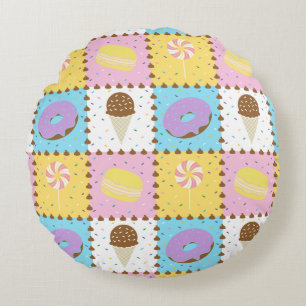 Sweet Cravings Round Pillow Rundes Kissen