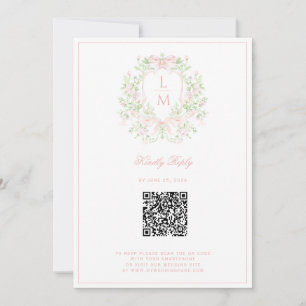 Sweet Crest mit rosa Schleifen - Save the Date
