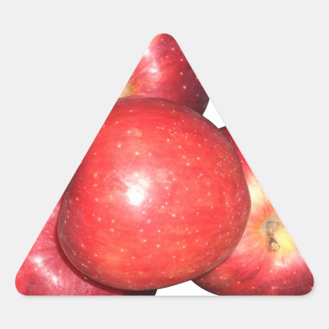 Sweet & Crisp Red Apples - Bio Fruchtwerbung Dreieckiger Aufkleber (Vorderseite)