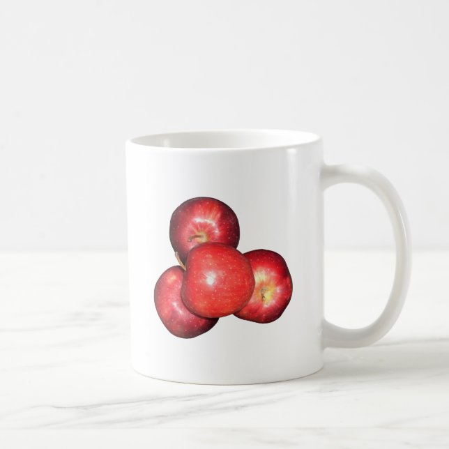 Sweet & Crisp Red Apples - Bio Fruchtwerbung Kaffeetasse (Rechts)