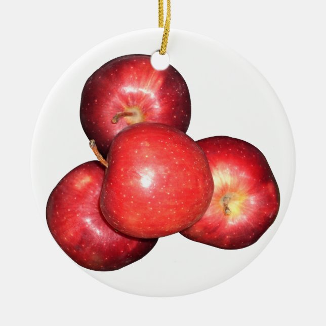 Sweet & Crisp Red Apples - Bio Fruchtwerbung Keramikornament (Vorne)