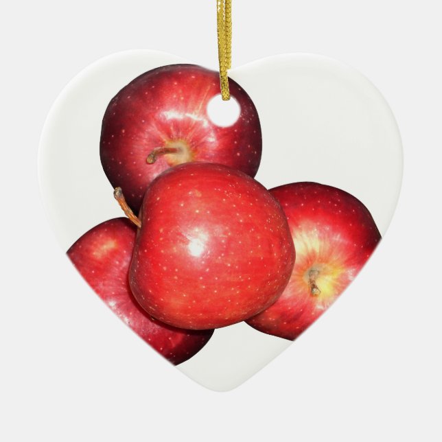 Sweet & Crisp Red Apples - Bio Fruchtwerbung Keramikornament (Vorne)