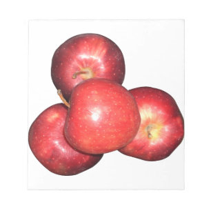 Sweet & Crisp Red Apples - Bio Fruchtwerbung Notizblock