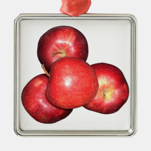 Sweet & Crisp Red Apples - Bio Fruchtwerbung Ornament Aus Metall