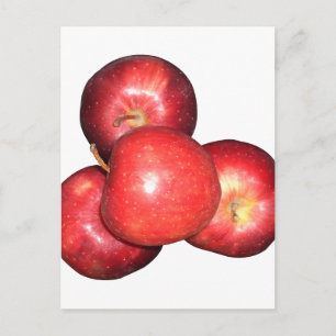 Sweet & Crisp Red Apples - Bio Fruchtwerbung Postkarte