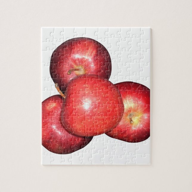 Sweet & Crisp Red Apples - Bio Fruchtwerbung Puzzle (Vertikal)