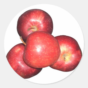 Sweet & Crisp Red Apples - Bio Fruchtwerbung Runder Aufkleber