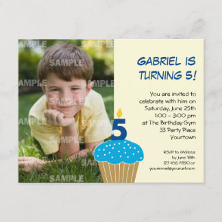 Sweet Cupcake 5. Geburtstagsparty Einladung