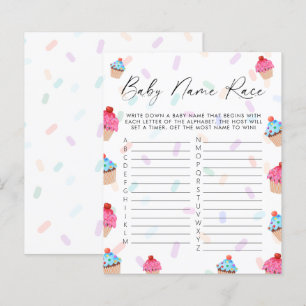Sweet Cupcake Gender Reveal Game Baby Name