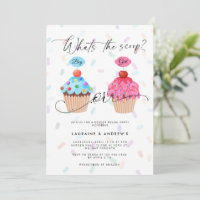 Sweet Cupcake Gender Reveal Party Einladung