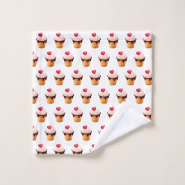 Sweet Cupcake Pattern Towel Waschlappen