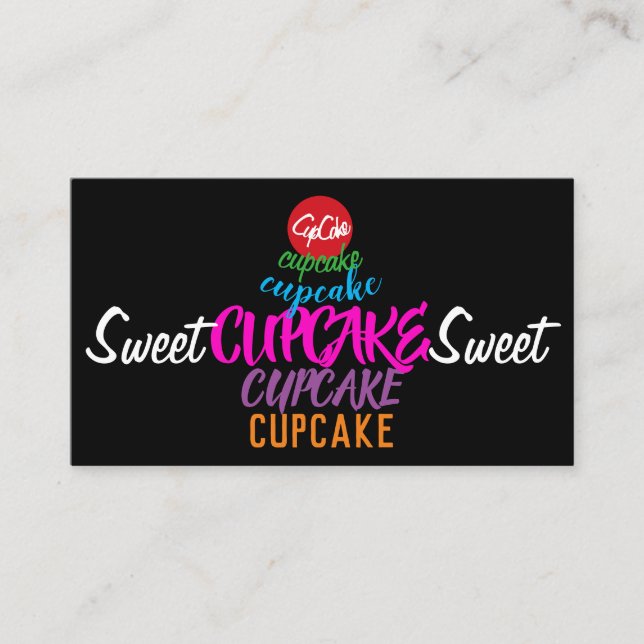 Sweet CUPCAKE Sweet Visitenkarte (Vorderseite)