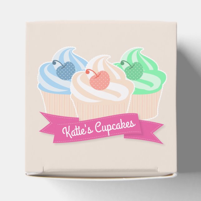 Sweet Cupcake Trio Geschenkschachtel (Oben)