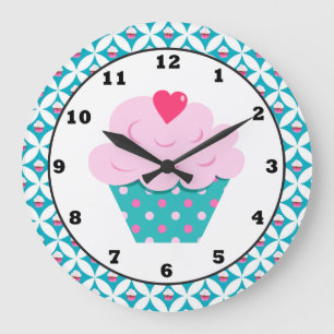 Sweet Cupcake-Uhr Große Wanduhr