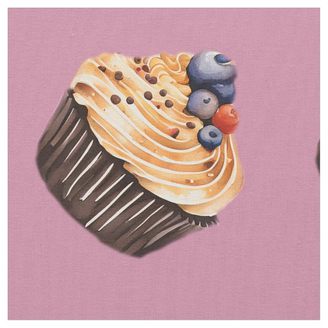 Sweet Cupcakes Muster Stoff (Nahaufnahme)