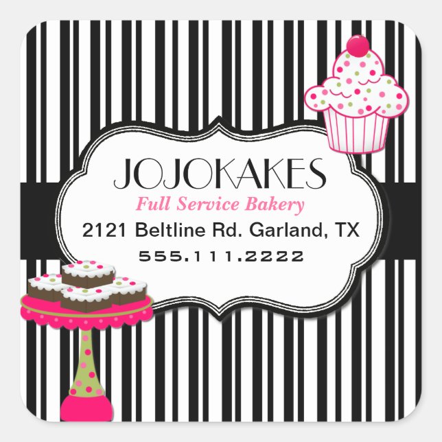 Sweet Custom Bakery Sticker (Vorderseite)