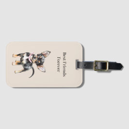 Sweet Cute Brown Cream Chihuahua Dog Best Friends Gepäckanhänger