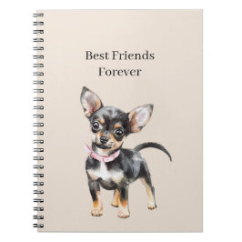 Sweet Cute Brown Cream Chihuahua Dog Best Friends Notizblock