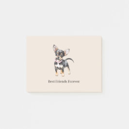 Sweet Cute Brown Cream Chihuahua Dog Best Friends Post-it Klebezettel