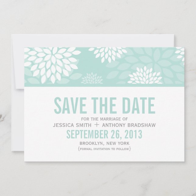 Sweet Dahlias Wedding Save The Date (Vorderseite)
