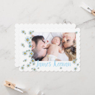 Sweet Daisis Geburtshinweis Foto-Karte Einladung