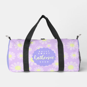 Sweet Daisy Baby Pastel Beige Lila Pink Duffle Bag